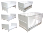 Preview: Kinderbett Juniorbett Beistellbett 140x70 cm 3in1 weiß mit Matratze und Schublade